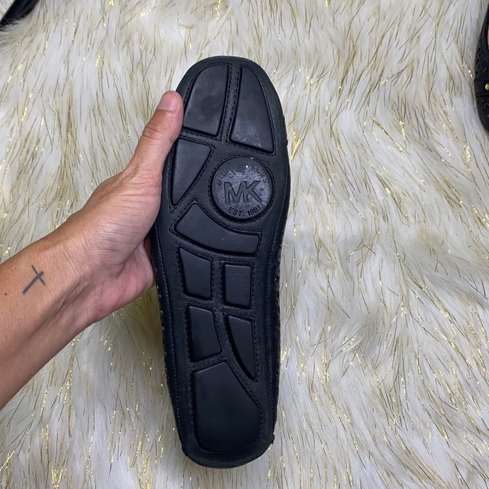 Michael Kors -Fulton Black Woven Moccasin Flat 6.5 - Picture 7 of 13